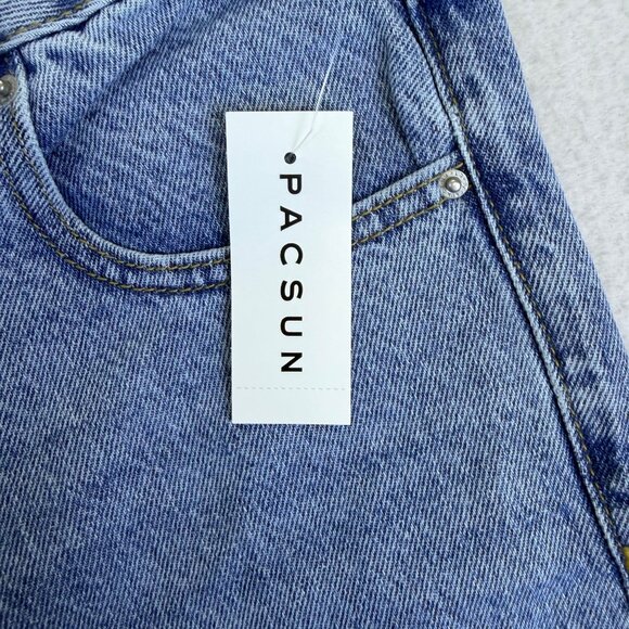 Pacsun Women’s Blue Denim High Rise Baggy Wide Leg Authentic Jeans Size 28 - New - Picture 9 of 13